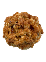 Peach Pecan Cobbler Cookie by Big Sweet Tasty filled with Fredericksburg peach jam and made with dried peaches, toasted pecans, white chocolate, pie crumb, and cinnamon crunch.